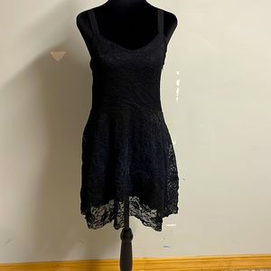 Free People Black Lace Dress
